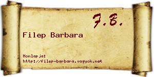 Filep Barbara névjegykártya