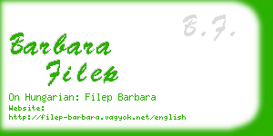 barbara filep business card